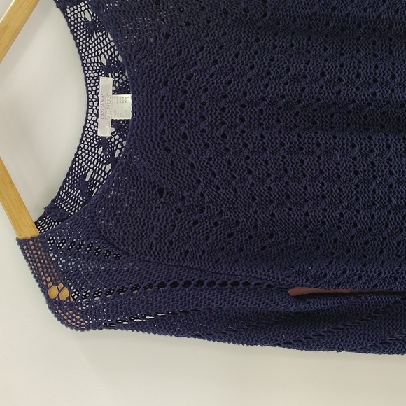 Lascana For Venus Navy Sweater Size Small Long Sleeve Loose Stitch Cover - Picture 2 of 8